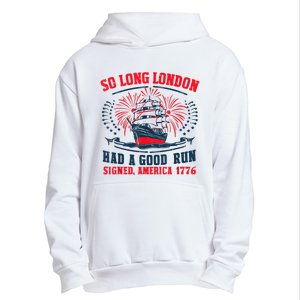 So Long London Had A Good Run Funny 4th Of July Urban Pullover Hoodie