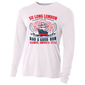 So Long London Had A Good Run Funny 4th Of July Cooling Performance Long Sleeve Crew