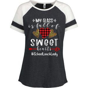 School Lunch Lady My Class Is Full Of Sweet Hearts Gift Enza Ladies Jersey Colorblock Tee