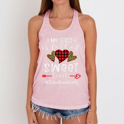 School Lunch Lady My Class Is Full Of Sweet Hearts Gift Women's Knotted Racerback Tank