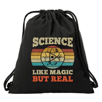 Science Like Magic But Real Science Teacher Geek Nerd Drawstring Bag