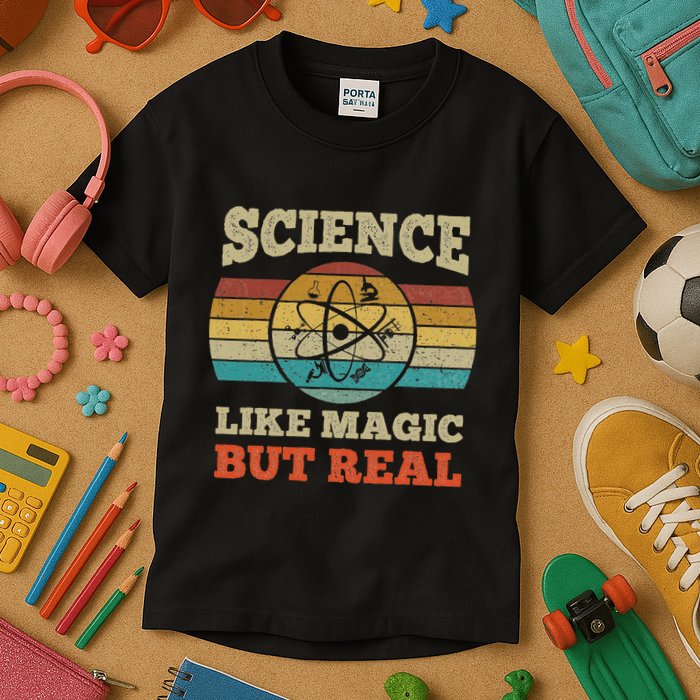 Science Like Magic But Real Science Teacher Geek Nerd Kids T-Shirt