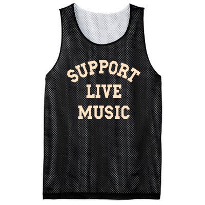 Support Live Music, Musicians Concertgoers Music Lovers Mesh Reversible Basketball Jersey Tank