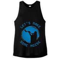 Shofar LetS Make Some Noise Rosh Hashanah Ladies PosiCharge Tri-Blend Wicking Tank