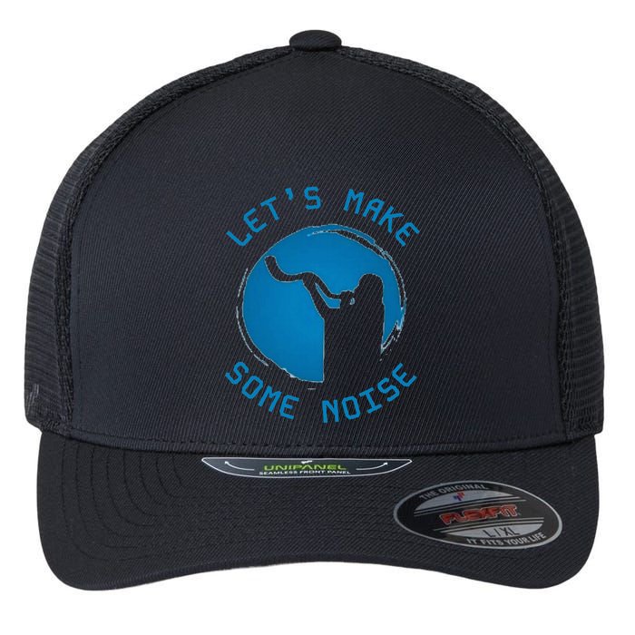 Shofar LetS Make Some Noise Rosh Hashanah Flexfit Unipanel Trucker Cap