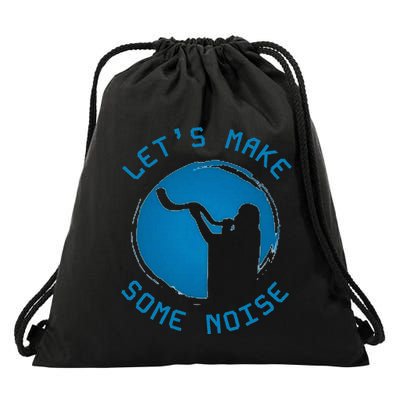 Shofar LetS Make Some Noise Rosh Hashanah Drawstring Bag