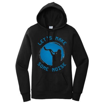 Shofar LetS Make Some Noise Rosh Hashanah Women's Pullover Hoodie