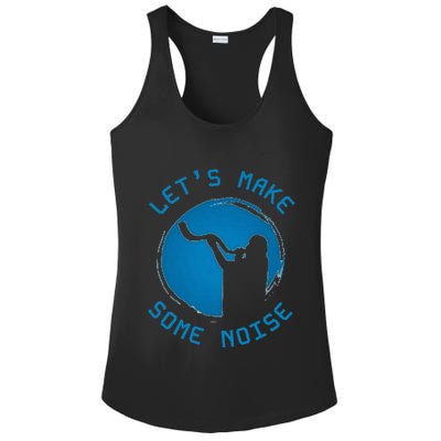 Shofar LetS Make Some Noise Rosh Hashanah Ladies PosiCharge Competitor Racerback Tank