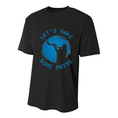 Shofar LetS Make Some Noise Rosh Hashanah Youth Performance Sprint T-Shirt