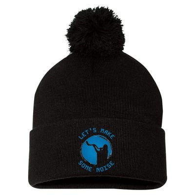 Shofar LetS Make Some Noise Rosh Hashanah Pom Pom 12in Knit Beanie