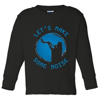 Shofar LetS Make Some Noise Rosh Hashanah Toddler Long Sleeve Shirt