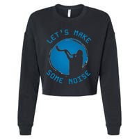 Shofar LetS Make Some Noise Rosh Hashanah Cropped Pullover Crew