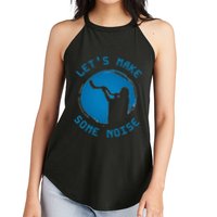 Shofar LetS Make Some Noise Rosh Hashanah Women's Perfect Tri Rocker Tank