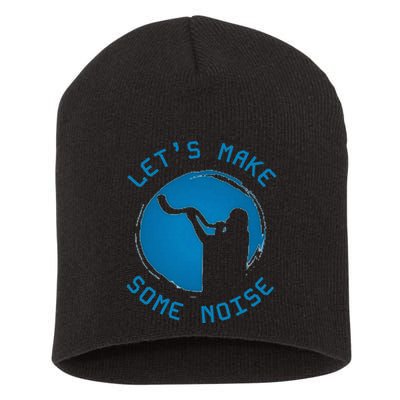 Shofar LetS Make Some Noise Rosh Hashanah Short Acrylic Beanie