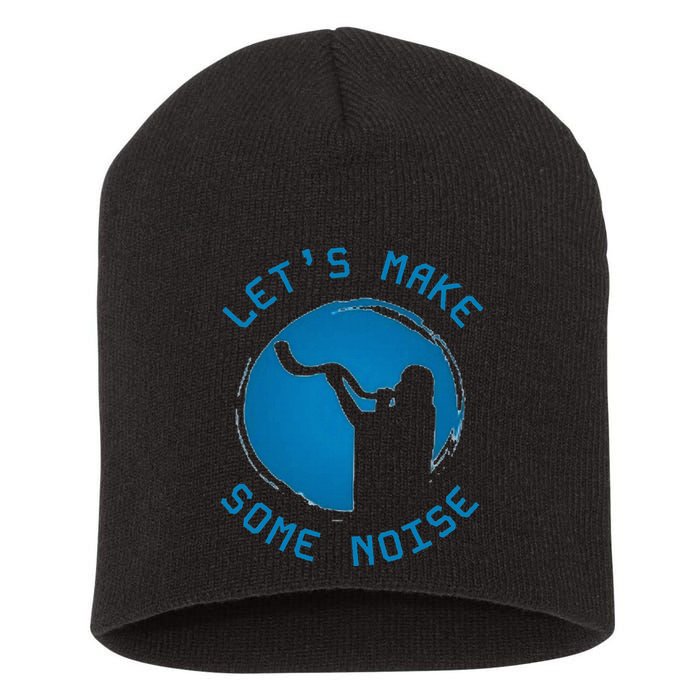 Shofar LetS Make Some Noise Rosh Hashanah Short Acrylic Beanie