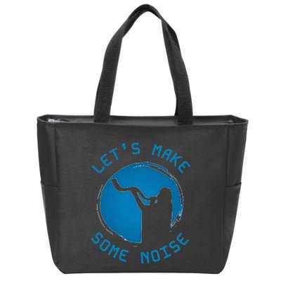 Shofar LetS Make Some Noise Rosh Hashanah Zip Tote Bag