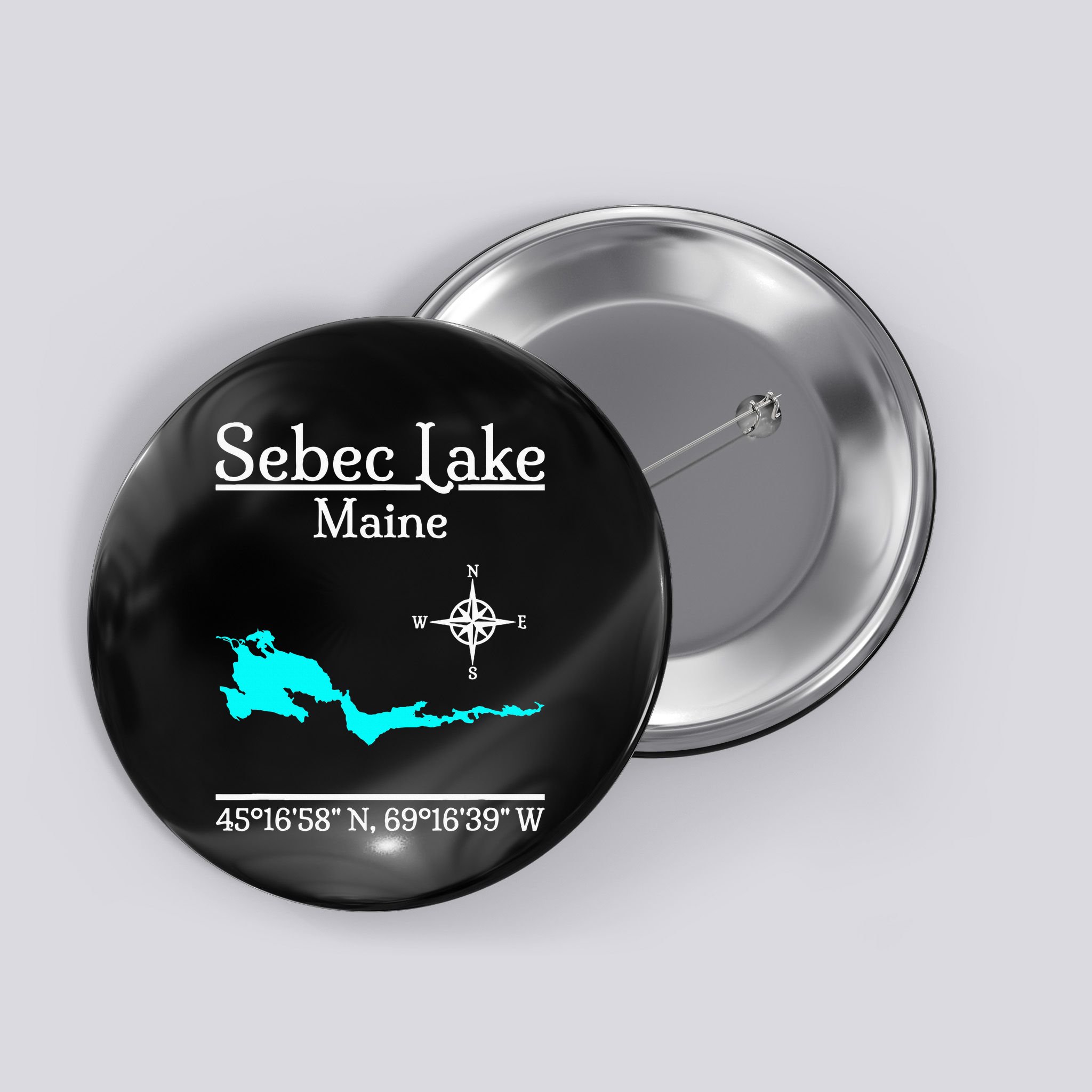 Sebec Lake Maine Button