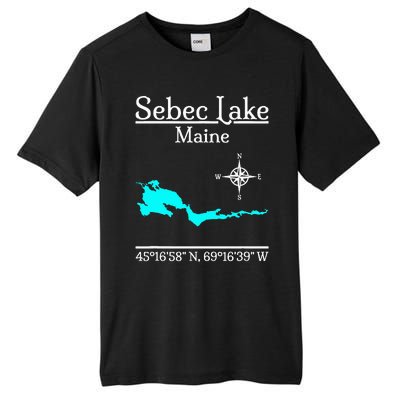 Sebec Lake Maine Tall Fusion ChromaSoft Performance T-Shirt