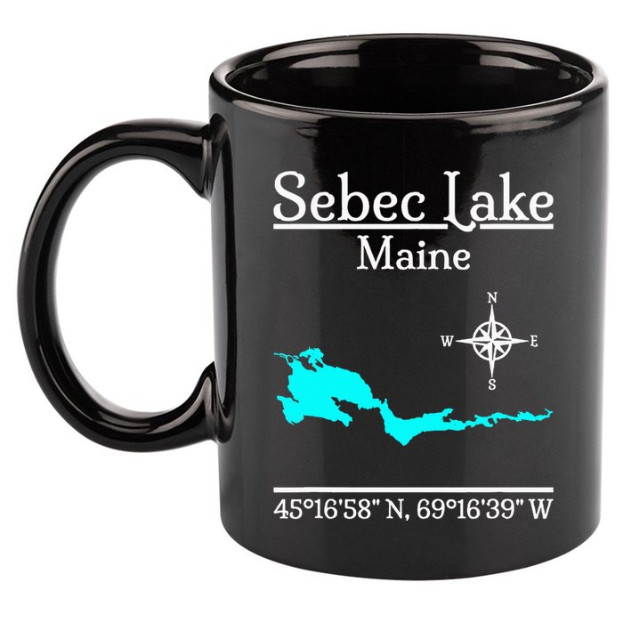 Sebec Lake Maine 11oz C Handle Ceramic Mug