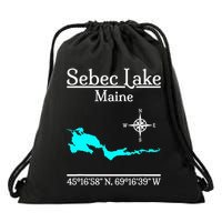 Sebec Lake Maine Drawstring Bag