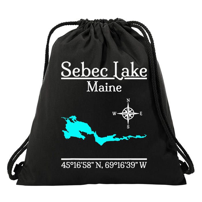Sebec Lake Maine Drawstring Bag