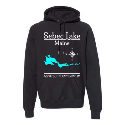 Sebec Lake Maine Premium Hoodie