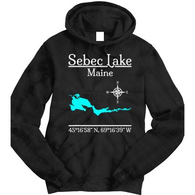 Sebec Lake Maine Tie Dye Hoodie