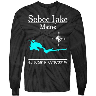 Sebec Lake Maine Tie-Dye Long Sleeve Shirt