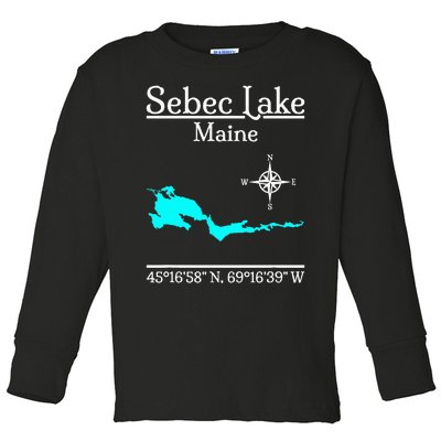 Sebec Lake Maine Toddler Long Sleeve Shirt