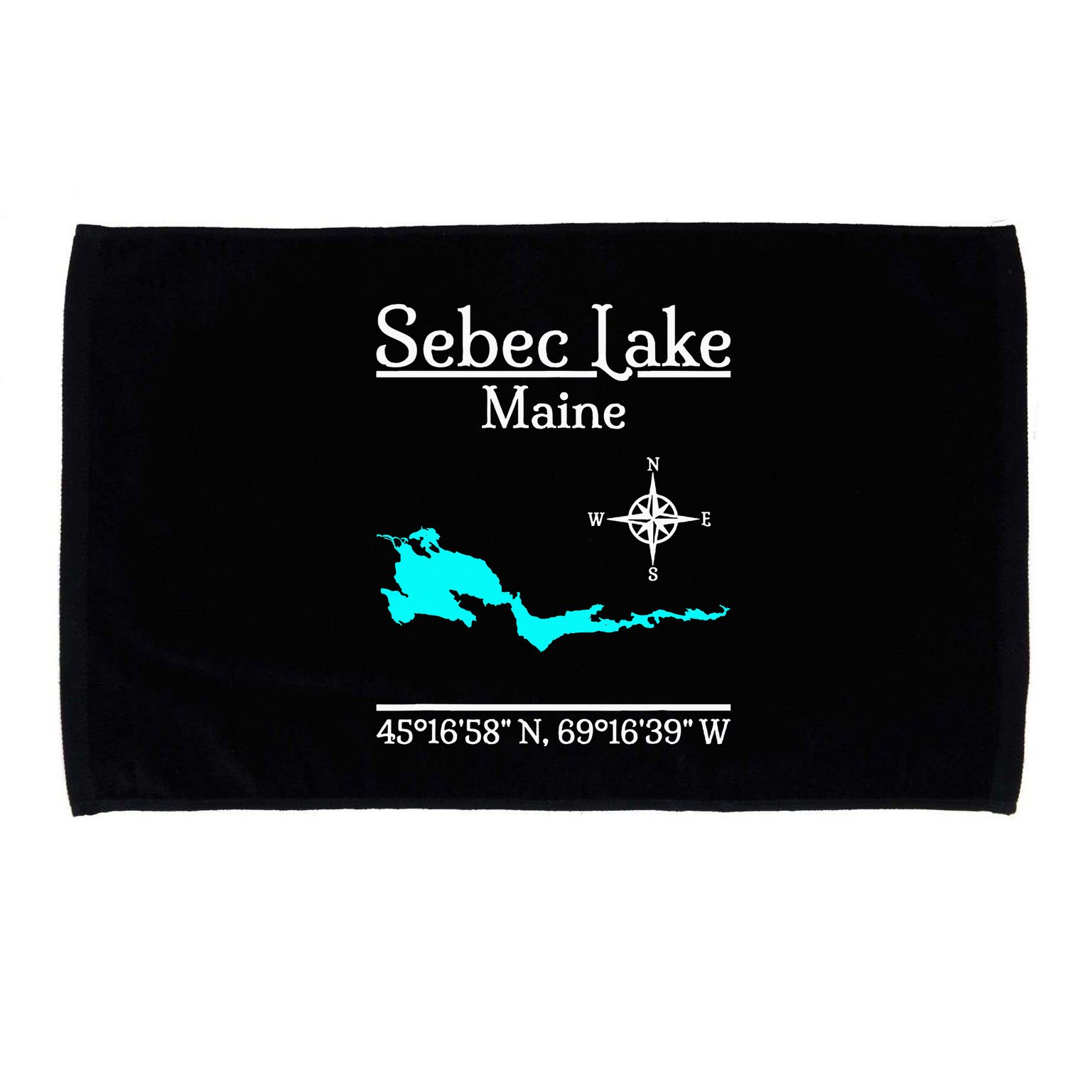 Sebec Lake Maine Microfiber Hand Towel