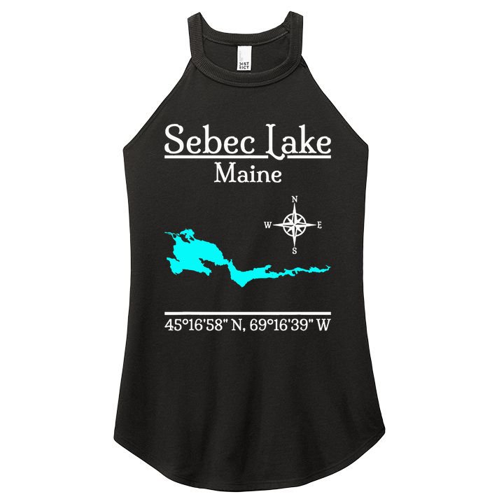 Sebec Lake Maine Women's Perfect Tri Rocker Tank