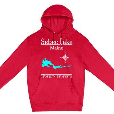 Sebec Lake Maine Premium Pullover Hoodie