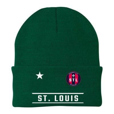 St Louis Missouri Fleur De Lis Custom Badge Knit Cap Winter Beanie