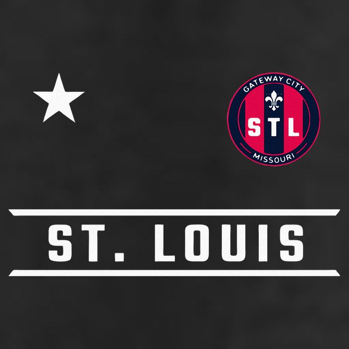 St Louis Missouri Fleur De Lis Badge 7 Panel Mesh Trucker Snapback Hat