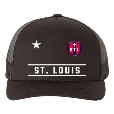 St Louis Missouri Fleur De Lis Custom Badge Yupoong Adult 5-Panel Trucker Hat