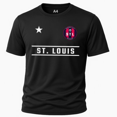 St Louis Missouri Fleur De Lis Badge Performance Shirt