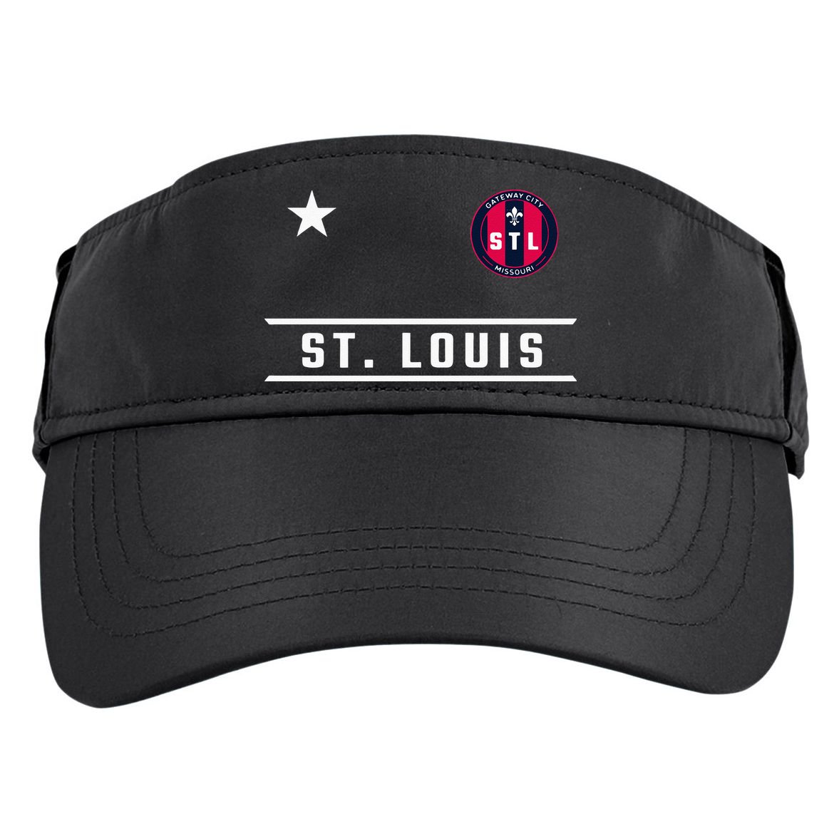 St Louis Missouri Fleur De Lis Badge Adult Drive Performance Visor
