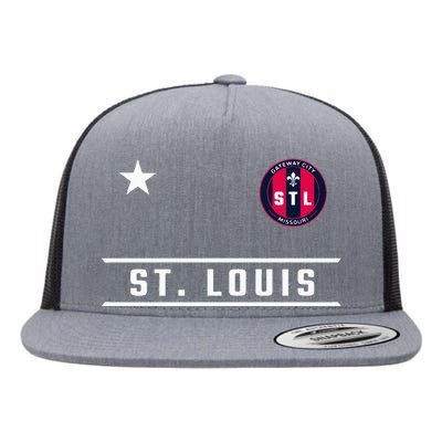 St Louis Missouri Fleur De Lis Custom Badge Flat Bill Trucker Hat