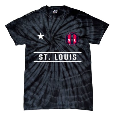 St Louis Missouri Fleur De Lis Badge Tie-Dye T-Shirt
