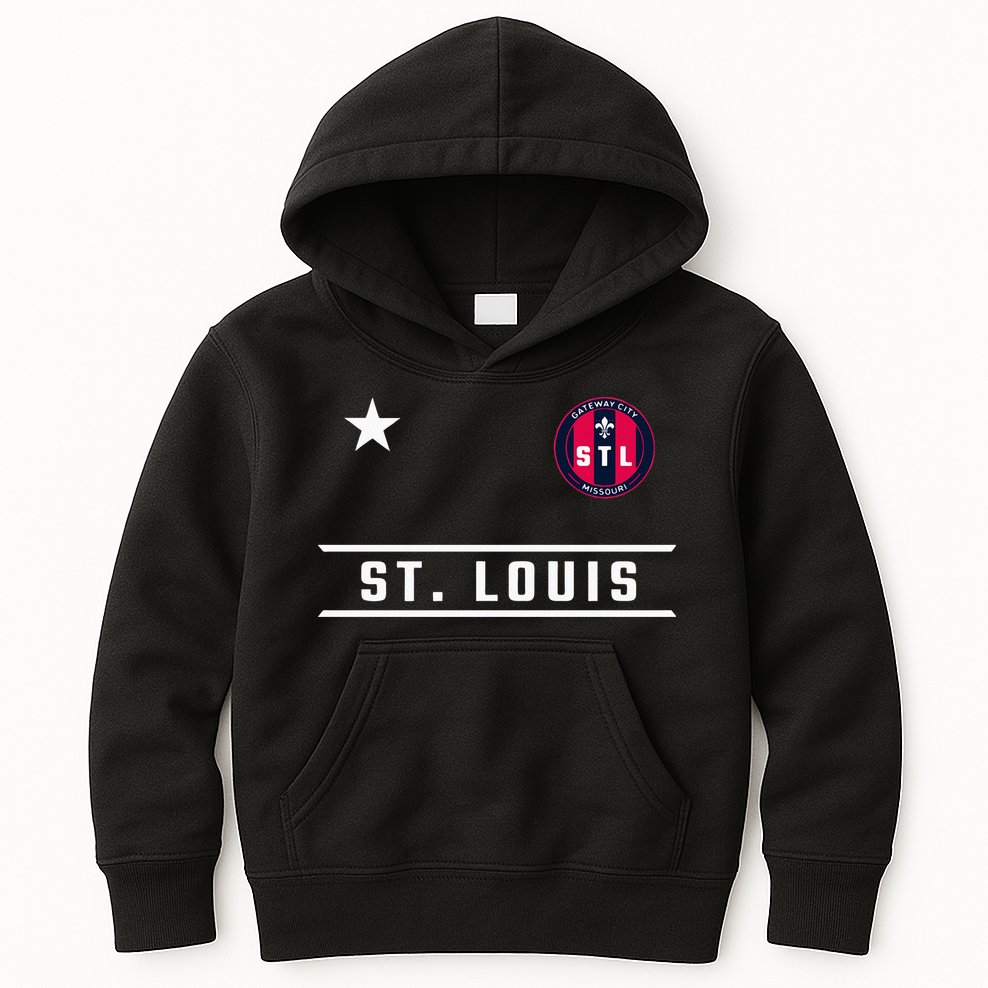 St Louis Missouri Fleur De Lis Badge Kids Hoodie