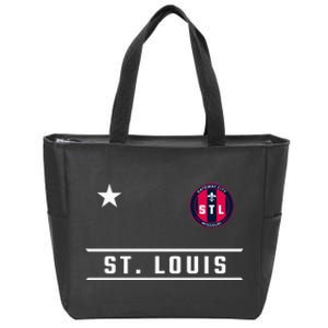 St Louis Missouri Fleur De Lis Custom Badge Zip Tote Bag