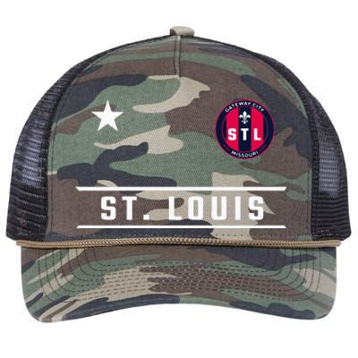 St Louis Missouri Fleur De Lis Custom Badge Retro Rope Trucker Hat Cap