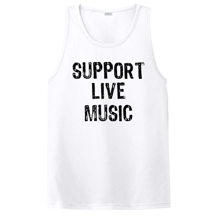 Support Live Music Concert Lover Live Band PosiCharge Competitor Tank