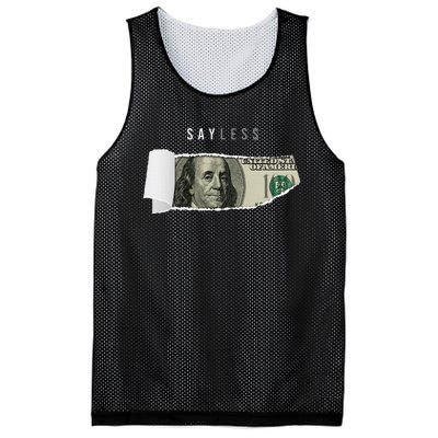 Say Less Money Dollar Sign Business Cryptocurrency Rich Earn Mesh Reversible Basketball Jersey Tank