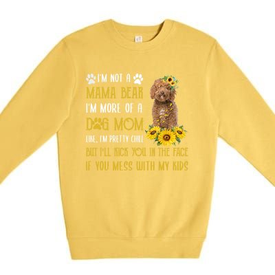 Sunflower Labradoodle Mom Mothers Day Dog Mom Great Gift Premium Crewneck Sweatshirt