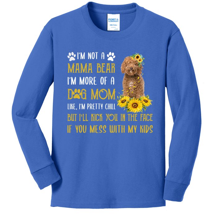 Sunflower Labradoodle Mom Mothers Day Dog Mom Great Gift Kids Long Sleeve Shirt