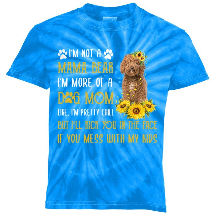 Sunflower Labradoodle Mom Mothers Day Dog Mom Great Gift Kids Tie-Dye T-Shirt