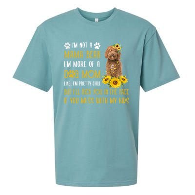 Sunflower Labradoodle Mom Mothers Day Dog Mom Great Gift Sueded Cloud Jersey T-Shirt