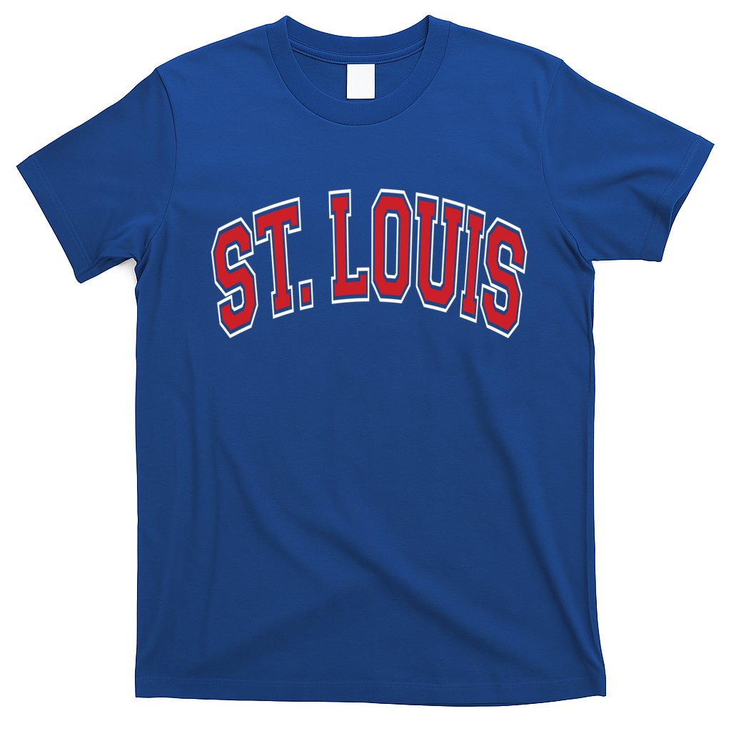 St Louis Missouri Varsity Style Red Text Gift T-Shirt