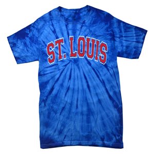 St Louis Missouri Varsity Style Red Text Gift Tie-Dye T-Shirt